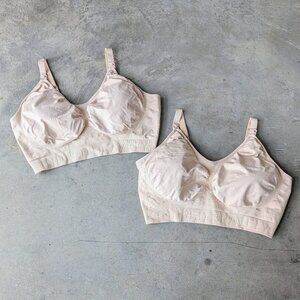 Kindred Bravely Simply Sublime Nursing Bra Beige Bundle of 2 XXL Busty